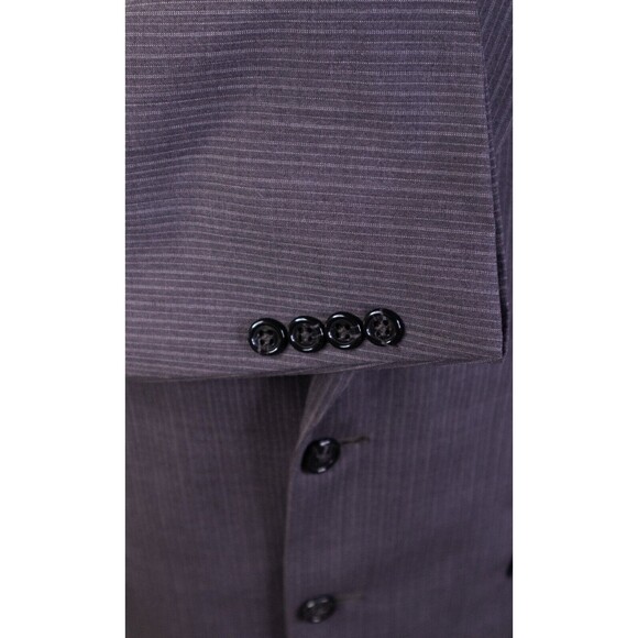 Jos. A. Bank Men 2 Button Grey Blazer 39R Wool Regular Fit Coat Jacket Striped - Picture 8 of 12